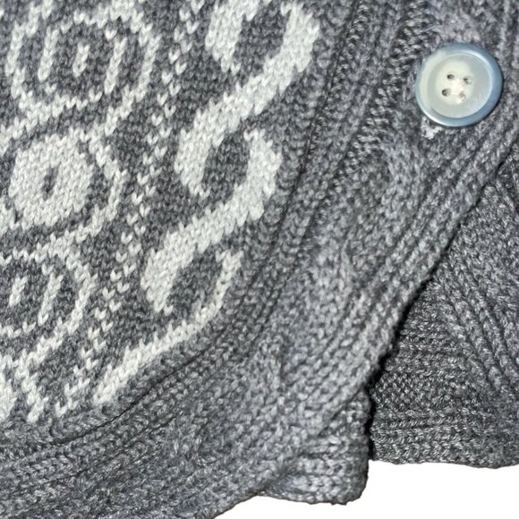 Woolrich Women's Berwyn Button Up V-Neck Sweater Vest Charcoal Heather Cotton Si - Picture 8 of 8